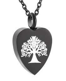 Tree of Life Memorial Ashes Urn Necklaces Stainless Steel Cremation Pendant Jewelry4163969