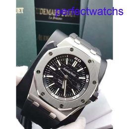 AP Wrist Watch Collection Royal Oak Offshore Series Automatic Mechanical Diving Waterproof Steel Rubber Belt Men's Watch 15710ST.OO.A002CA.01 Black Disc