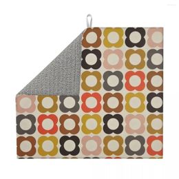 Table Mats Abstract Flowers Orla Kiely Dish Drying Mat For Kitchen Absorbent Quick Dry Scandinavian Style Microfiber Drainer Pads