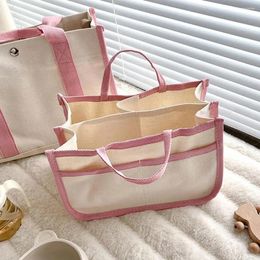 Storage Bags Women Everything Tote Bag Capacity Canvas For With Multiple Compartments Pockets Stylish Mother Baby Travel