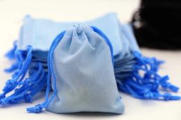 Velvet Drawstring Pouch Bag Jewelry Bag Christmas Wedding Gift Bag Black Red Pink Blue Jewelry Packaging Display ZZ
