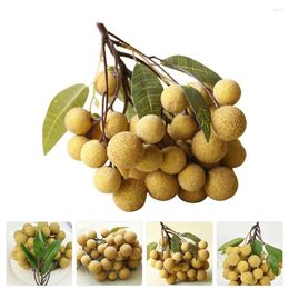 Party Decoration Fake Longan Decor False Fruits Prop Model Peaches Simulated Adornment Decorative Ornament Food Tray Artificial Imitation