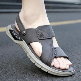 Sandals 2024 Non-Slip Men Casual Summer Shoes Arrival Classic Luxury Hollow Out For Breathable Male