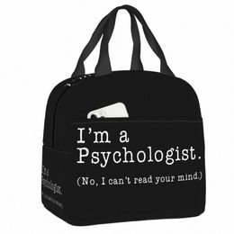 i'm A Psychologist No I Can't Read Your Mind Thermal Insulated Lunch Bag Psychologist Gift Lunch Box for Work School Food Bags s5tH#