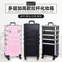 Supplies Professional Multilayer freely combined trolley makeup luggage case portable cosmetic suitcase nail tattoo beauty travel toolbox