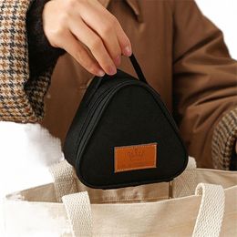 breakfast Waterproof Letter Thermal Insulated Fresh Cooler Bags Korean Lunch Box Tote Food Ctainer Lunch Storage Handbags b1kq#