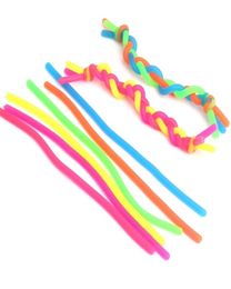 Abreact Rope Flexible Glue Noodle Ropes TPR Hyperflex Stretchy String Neon slings toys DIY Rainbow Bracelet 19CM H222022482707