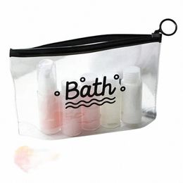 travel Cosmetic Bags PVC Waterproof Transparent Women Portable Make Up Bag Toiletry Organiser Storage Makeup Bag W Pouch s9n5#