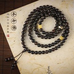 Chains Selling Men 8mm Daragan Aloes 108 Buddha Beads Hand String Women's Life Year Of The Ox Bracelet Necklace Rosary Gift
