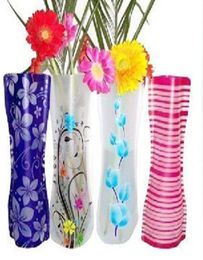 DHL Pvc Foldable Vases Collapsible Water Bag Plastic Wedding Party Vases Home Ornaments Decoration Tablletop Vase 2712cm HH73392358