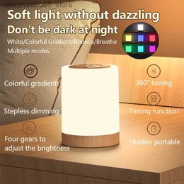 Lamps Shades Nursery Led Night Light Bedside Touch Sensor Nursery Light USB Rechargeable Baby Light Dimmable Q240416