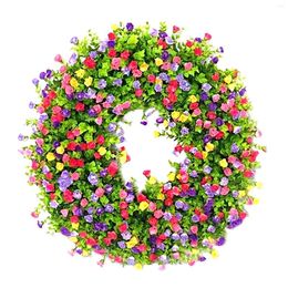 Decorative Flowers Colour Wreath Colourful Spring/Summer Artificial Flower Door Decoration Fashion Wreaths & Garland