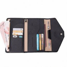 men's Wallet PU Leather Credit Card Holder RFID Blocking Zipper Pocket Men Bag Multi-card Zipper Women Purse Z0xS#