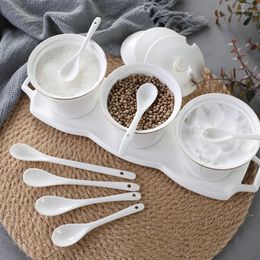 Spoons Long Handle White Mixing Spoon Creative Ceramic Coffee Honey Stick Seasoning Dessert KitchenAccessories