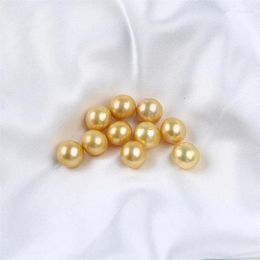 Loose Gemstones 12-13mm Natural Freshwater Button Golden Pearl Wholesale Jewellery