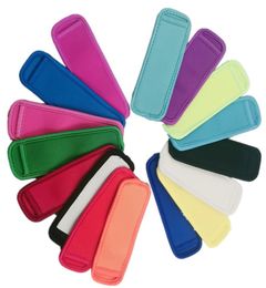 Popsicle Holders Ice Cream Tools 16 Colours Neoprene Insulator Sleeves zer Popsicles Bags BPA in Bulk Whole1011866