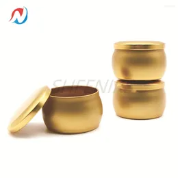 Storage Bottles 24pcs Candle Tins 4.4 Oz Bulk Making Gold Candles Containers Round Empty Metal Jars For