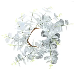 Decorative Flowers Dining Table Eucalyptus Wreath Christmas Decorations Iron Wire Rings Wreaths