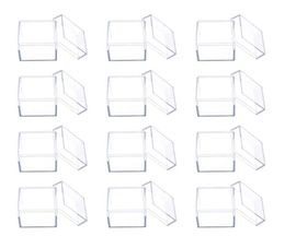 Gift Wrap 12pcs Clear Acrylic Square Cube Candy Box Treat Boxes Containers For Wedding Party Baby Shower Favors Packaging CaseGift2663541