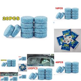 2024 2024 5/10/20/40/100Pcs Solid Cleaner Car Windscreen Wiper Effervescent Tablets Glass Toilet Cleaning Car Accessories