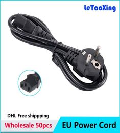 50pcs EU AC Power Cord Extension Adapter Cable 12m 4FT Europe Plug For PC Desktop Monitor Computer Home Appliance 9711835