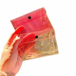 girl Mini Glitter Credit Card Holder Women Laser Mey Wallet PVC Busin Bank Card Holder Student Cute ID Card Case Organiser r7Zi#