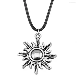 Pendant Necklaces 1pcs Sun Long Necklace Car Supplies For Jewelry Crafts Chain Length 45 4cm