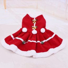 Dog Apparel Christmas Pet Clothes Dress For Small Dogs Cosplay Cat Fancy Princess Puppy Santa Claus Skirt Costume