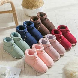 Casual Shoes Women Winter Warm Waterproof Flats Comfort Plush Woman Ladies Boys Girls Home Indoor Outdoor Cotton Fabric