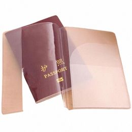 pvc Travel Waterproof Dirt Passport Holder Cover Wallet Transparent PVC ID Card Holders Busin Credit Card Holder Case Pouch L321#