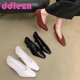 Dress Shoes Red Fashion Ladies 2024 High Heels Slingbacks In Shallow Slip On Female Pumps Slides Women Heeled For Footwear