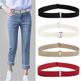 Belts Adjustable Slim Stretch Invisible Belt Jeans Casual Pants Dress Simple Slip-on Seamless For Women L7m9