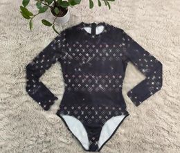 High Quality Lady Bathing Suits Brand Women Designer Swimsuits Summer Sexy Woman Bikinis Summer sexy fashion print long-sleeved one-piece swimsui