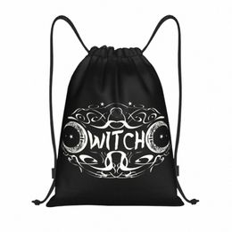 witch Tripple Mo Drawstring Bag Women Men Foldable Gym Sports Sackpack Shop Backpacks 94pP#