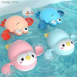 Summer Bathroom Toys Childrens Swimming Clockwork Doll Playing with Water Baby Shower Cute and Fun Childrens Bathroom Shower Animal Toys Y240416