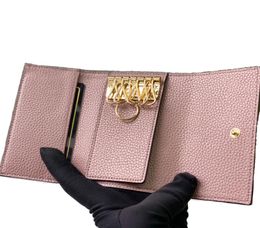 Key Pouch Chain Mini Coin Purse Genuine Leather Wallet Business Card Holder old flower Handbags2112306