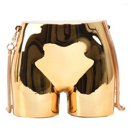 Storage Bags Women Mini Novelty Purse Funny BuShape Crossbody Acrylic Unique Shoulder Bag Chain Strap Stylish Ladies