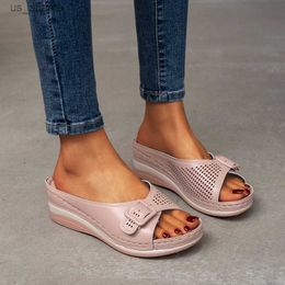 Slippers Fashion Sandals Summer New Womens Platform Wedge Heel Casual Shoes Outdoor Beach Comfortable H240416 1L7Q