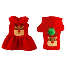 Dog Apparel Christmas Pet Clothing Moose Hoodie Costume Dress For Year Holiday Clothes Small Medium Dogs Chihuahua