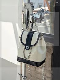 Evening Bags South Korea Small Shoulder Bag Leather Retro Fragrance Wind Chain Slung Bucket