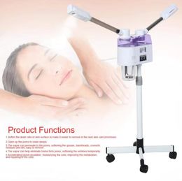 Beauty Lamp Facial Steamer Machine Home Sauna Hot Cold Face Steamer Ozone Spa Nano Ionic Salon US Ultrasonic Face Cleaning