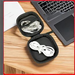 Storage Bags Earphone Case Mini Earbuds Holder Square Headset Bag Zipper Headphone