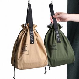 insulated Bento Bag Adjustable Wide Ong Canvas Drawstring Design Lunch Bag School Lunch Handbag Picnic Accories U6pk#