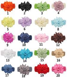 Baby Kids Grosgrain Dovetail Ribbon Bowknot Headbands Girls Bow Dot Hairbands Knit Headwrap Children Hair Accessories 2 Styles 44 9871807