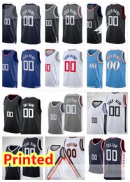 Printed Basketball Jerseys Kawhi Ivica 40 Zubac Bones 5 Hyland 2 Leonard Paul Russell P.J. 17 Tucker 0 Westbrook Terance 14 Mann 13 George James 1 Harden Norman 24 Powell