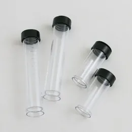 Storage Bottles 2pcs Empty 10ml 20ml Clear Plastic Tube Bottle Test Shape With Cap Used For Beads Jewellery