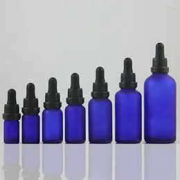 Storage Bottles High Quality Blue Glass Essential Oil Bottle 0.5oz Dropper 15ml Packaging Hair