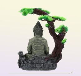 Resin Ornament Zen Figure Exquisite Antique Unique Creative Aquarium Buddha Statue Decorations5731121