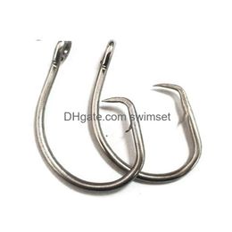 Wire Demon Perfect In Line Wide Gap Circle Hook Saltwater Freshwater Hooks For Tuna Catfish Bass And More Drop Delivery Dhxkl