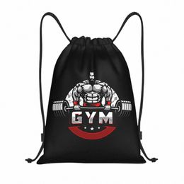 custom Bodybuilding Gym Drawstring Bags for Shop Yoga Backpacks Men Women Fitn Muscle Sports Gym Sackpack Z5cn#